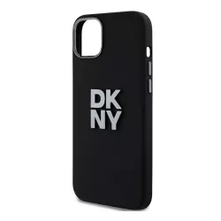 iPhone 15 | Coque DKNY Silicone Liquide & Logo Métal