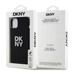 iPhone 15 | Coque DKNY Silicone Liquide & Logo Métal