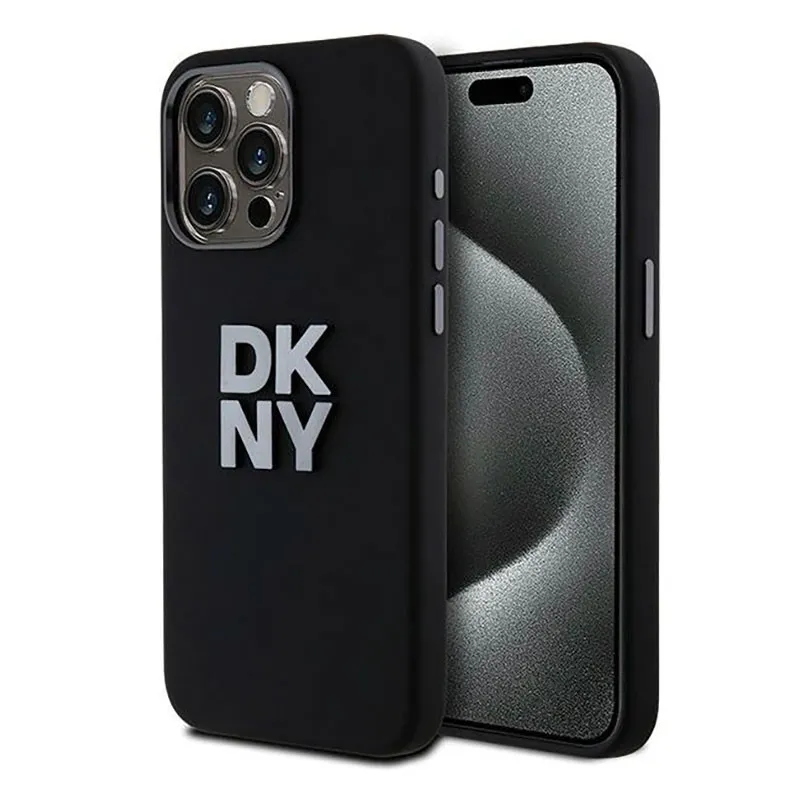 iPhone 15 Pro | Coque DKNY Silicone Liquide & Logo Métal iPhone 15 Pro | Coque DKNY Silicone Liquide & Logo Métal