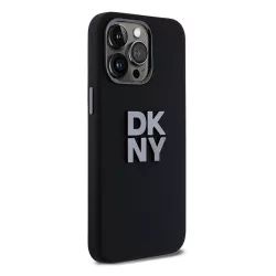 iPhone 15 Pro Max | Coque DKNY Silicone Liquide & Logo Métal
