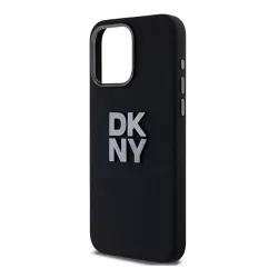iPhone 15 Pro Max | Coque DKNY Silicone Liquide & Logo Métal