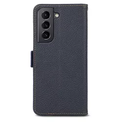 Étui Portefeuille KHAZNEH en Cuir Véritable pour Galaxy S21