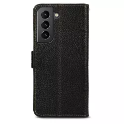 Étui Portefeuille KHAZNEH en Cuir Véritable pour Galaxy S21+