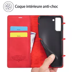 Galaxy S21+ | Étui CB LC.IMEEKE avec Fermeture Magnétique
