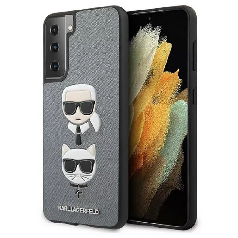 Galaxy S21+ | Coque KARL LAGERFELD Saffiano 'Karl & Choupette'