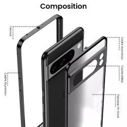 Pixel 8 | Coque Métal Givrée avec Fermeture Magnétique