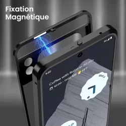 Pixel 8 | Coque Métal Givrée avec Fermeture Magnétique