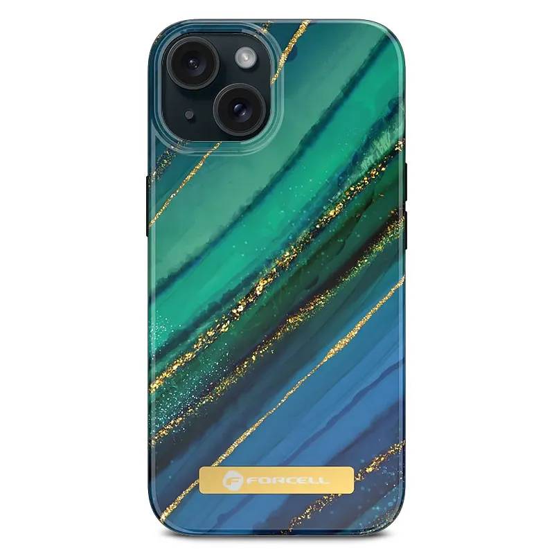 iPhone 15 Plus | Coque MagSafe FORCELL F-Protect Mirage Jade Marble iPhone 15 Plus | Coque MagSafe FORCELL F-Protect Mirage Jade Marble