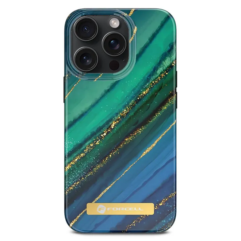iPhone 15 Pro | Coque MagSafe FORCELL F-Protect Mirage Jade Marble iPhone 15 Pro | Coque MagSafe FORCELL F-Protect Mirage Jade Marble