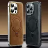 iPhone 15 Pro | Coque MagSafe en Cuir Vegan & Alu