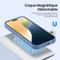 iPhone 16 | Étui Cuir DUX DUCIS Lawa avec Coque Détachable