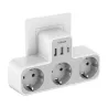 Multiprise TESSAN 6-en-1 | 3 Électriques | 2 USB-A | 1 USB