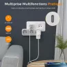 Multiprise TESSAN 6-en-1 | 3 Électriques | 2 USB-A | 1 USB