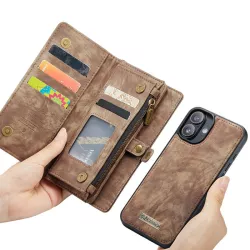 iPhone 16 | Étui Portefeuille CaseMe avec Coque Détachable