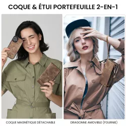 iPhone 16 | Étui Portefeuille CaseMe avec Coque Détachable