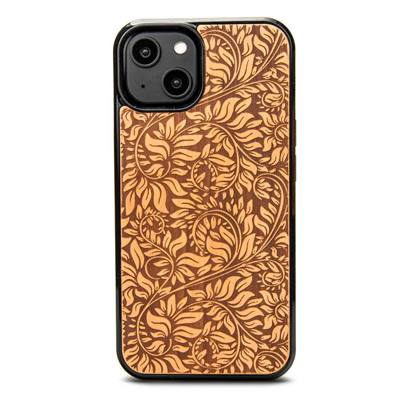 iPhone 14 | Coque en Bois Naturel BEWOOD Feuilles de Pommier