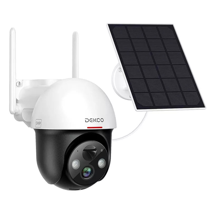 Caméra Extérieure DEKCO DC9L avec Panneau Solaire