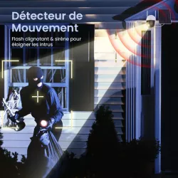 Caméra Extérieure DEKCO DC9L avec Panneau Solaire