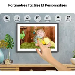 Cadre Photo Numérique WiFi ARZOPA 15,6 Pouces HD