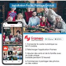 Cadre Photo Numérique WiFi ARZOPA 15,6 Pouces HD