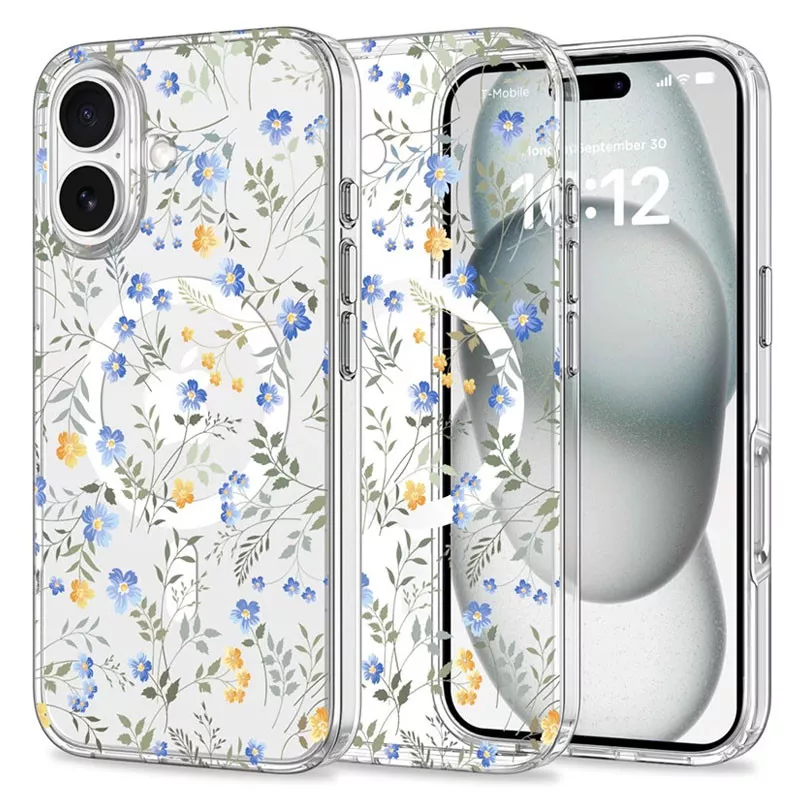 iPhone 16 | Coque MagSafe TECH PROTECT MagMood Flowers