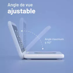 Station Réveil QINSON - Chargeur Qi | Horloge | Réveil | Thermomètre