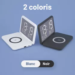 Station Réveil QINSON - Chargeur Qi | Horloge | Réveil | Thermomètre