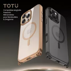 iPhone 16 Pro Max | Coque MagSafe TOTU Passants Rétractables