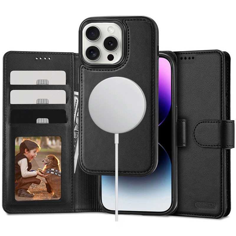 iPhone 16 Pro | Étui Portefeuille TECH-PROTECT Wallet MagSafe iPhone 16 Pro | Étui Portefeuille TECH-PROTECT Wallet MagSafe
