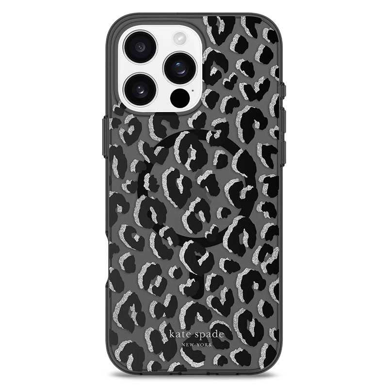 iPhone 16 Pro Max | Coque MagSafe KATE SPADE Black City Leopard iPhone 16 Pro Max | Coque MagSafe KATE SPADE Black City Leopard