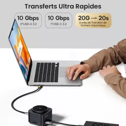 Station de Charge Qi2 BASEUS MagPro II | Hub USB 7-en-1