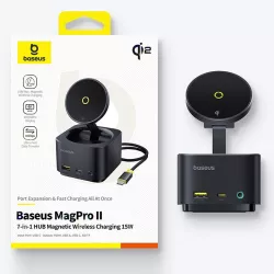Station de Charge Qi2 BASEUS MagPro II | Hub USB 7-en-1