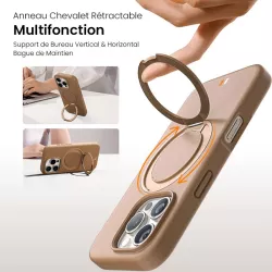 iPhone 16 Pro Max | Coque MagSafe TGVI'S avec Anneau Chevalet