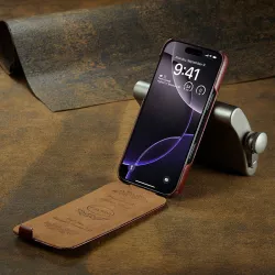 iPhone 16 Pro | Étui Vertical FIERRE SHANN Imitation Cuir