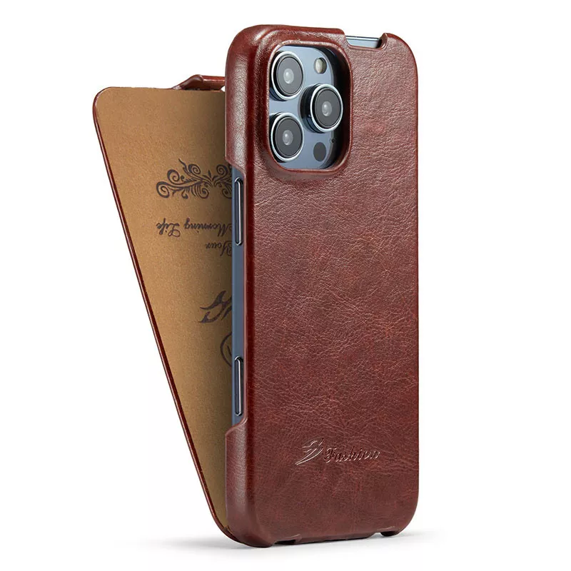 iPhone 16 Pro Max | Étui Vertical FIERRE SHANN Imitation Cuir