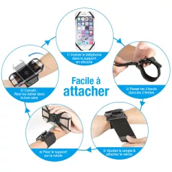Brassard Rotatif pour Smartphone de 4,5 à 7 pouces