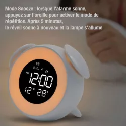 Réveil Musical avec Effet Lumineux Variable