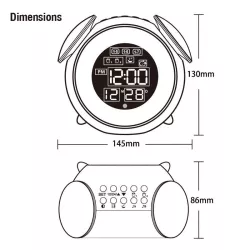 Réveil Musical avec Effet Lumineux Variable