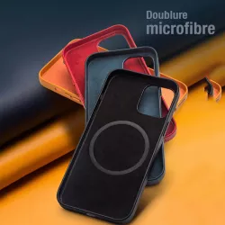 iPhone 12 Mini | Coque MagSafe QIALINO en Cuir Véritable