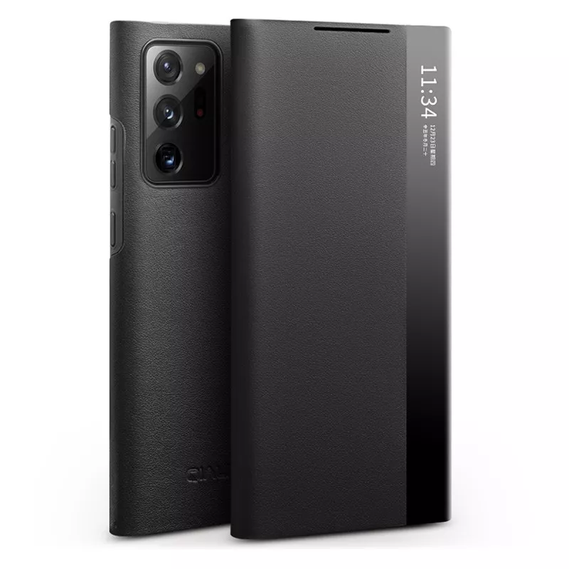 Étui Fenêtre QIALINO en Cuir Véritable pour Note20 Ultra