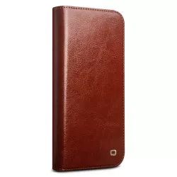 iPhone 16 | Étui Portefeuille QIALINO en Cuir Véritable