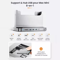 Station d'Accueil VAYDEER 8-en-1 pour Mac Mini 2018 à 2023