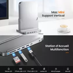 Station d'Accueil VAYDEER 8-en-1 pour Mac Mini 2018 à 2023