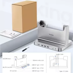 Station d'Accueil VAYDEER 8-en-1 pour Mac Mini 2018 à 2023