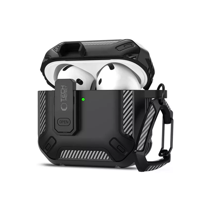 AirPods 4 | Étui Antichoc TECH-PROTECT Carbonox