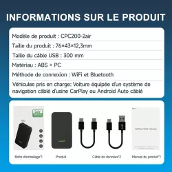 Adaptateur CARLINKIT 2Air CarPlay & Android Auto