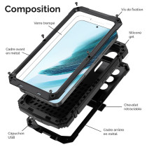 Galaxy S25 Plus | Coque Intégrale Antichoc R-JUST Alphacell
