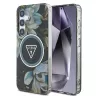 Galaxy S25 | Coque MagSafe GUESS Glitter Flowers Triangle