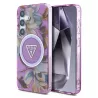 Galaxy S25 | Coque MagSafe GUESS Glitter Flowers Triangle