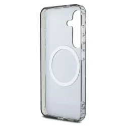 Galaxy S25 | Coque MagSafe GUESS Glitter Flowers Triangle